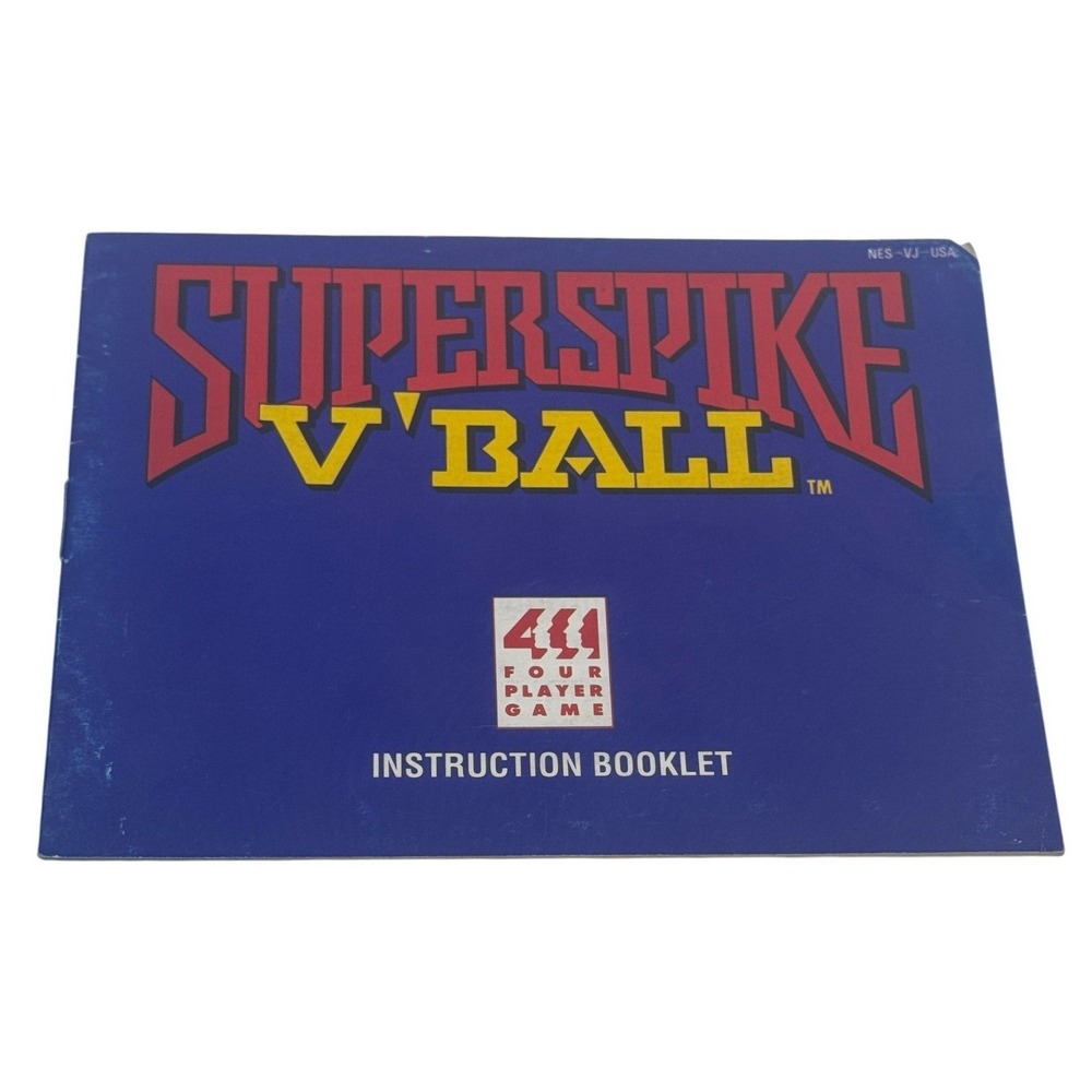 SuperSpike V'Ball Nintendo NES Instruction Booklet Manual Only NES-VJ-USA‎